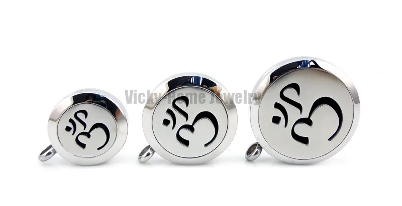 Круглый Om мантра ароматерапия эфирный диффузорный медальон с маслами ожерелье