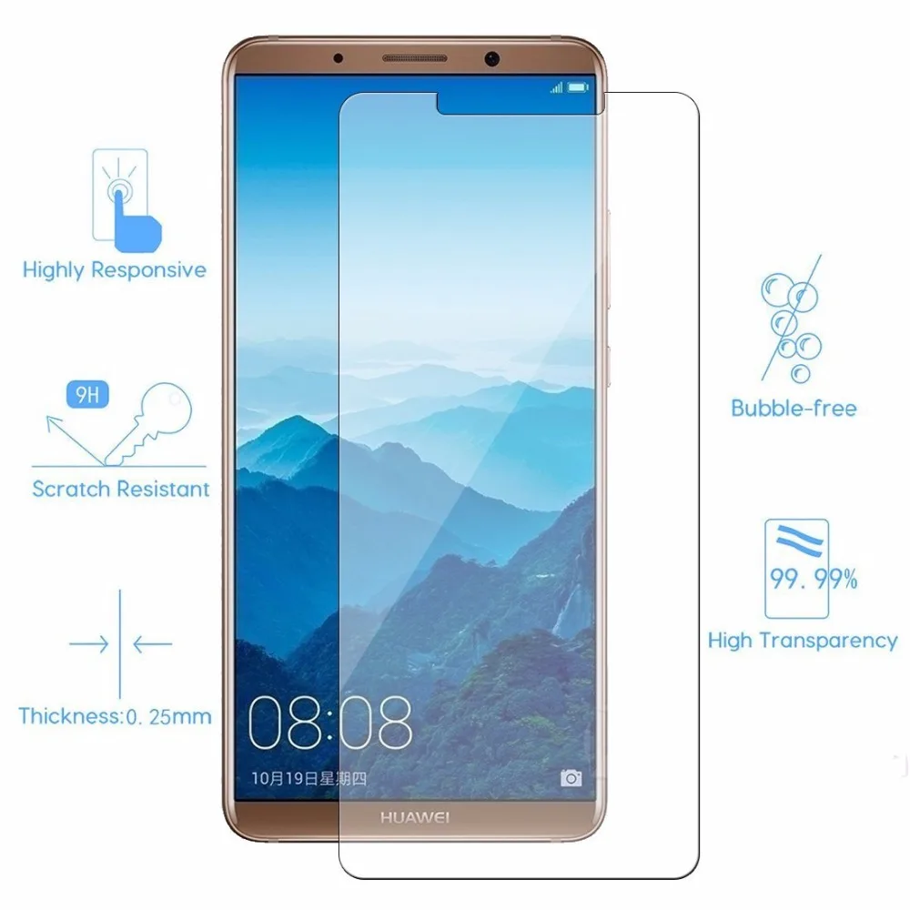 2 пакеты небьющиеся Закаленное Стекло Экран протектор для Huawei Коврики 10 9/Коврики