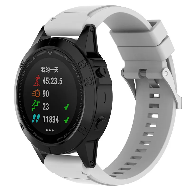 Сменный ремешок для наручных часов Garmin Fenix 5S GPS 10 цветов силиконовый быстрая