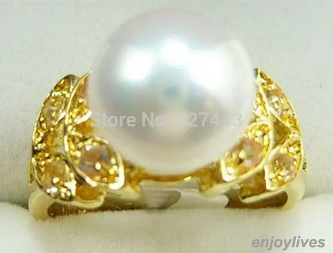 Оптовая продажа SIPP&gt Подлинная белая жемчужина желтое золото покрытое