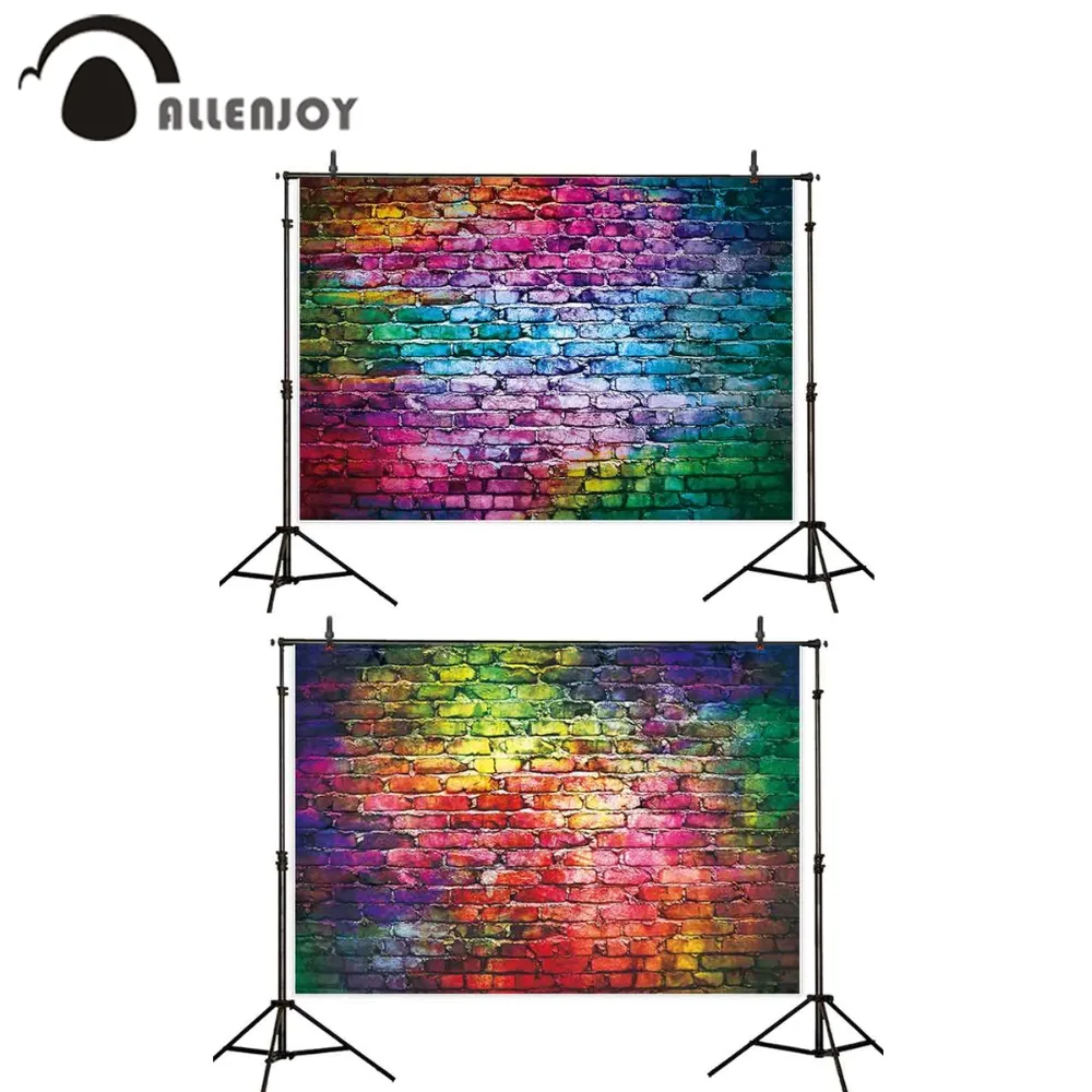 Allenjoy Graffiti brick wall backdrops photography colorful seamless photo background photocall boda photozone photophone vinyl |
