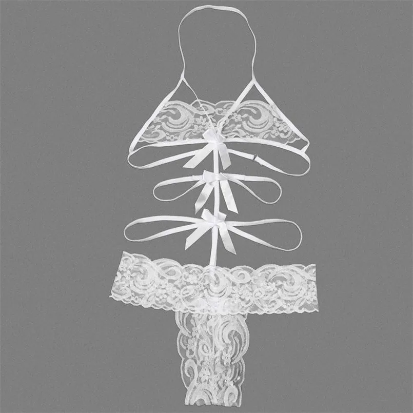 2018 Боди женское сексуальное нижнее белье кружевное без рукавов ночное стринги