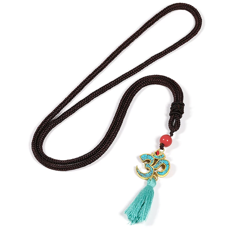 Античное золотое ожерелье с подвеской индуистское буддийское Ом индуизм