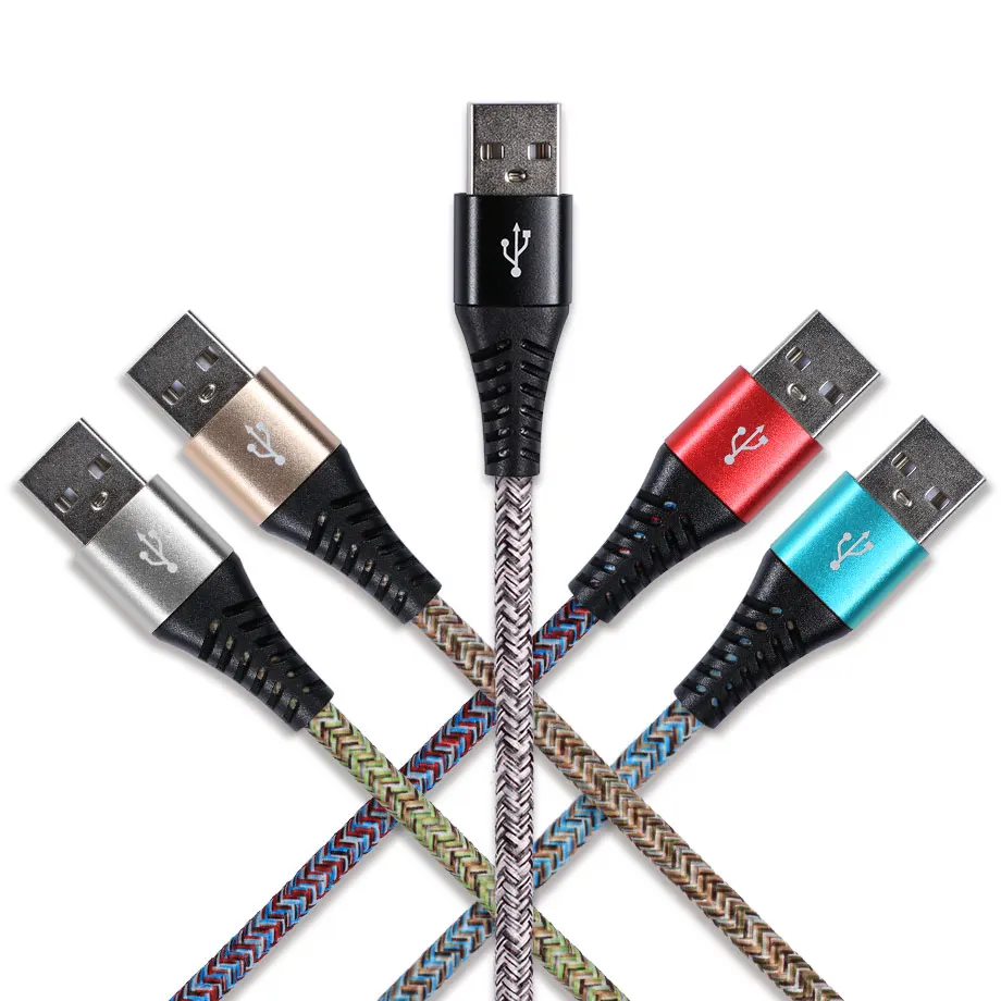 Шейные скобки... телефон кабели Хлопок Плетеный USB Micro кабель быстро зарядный для