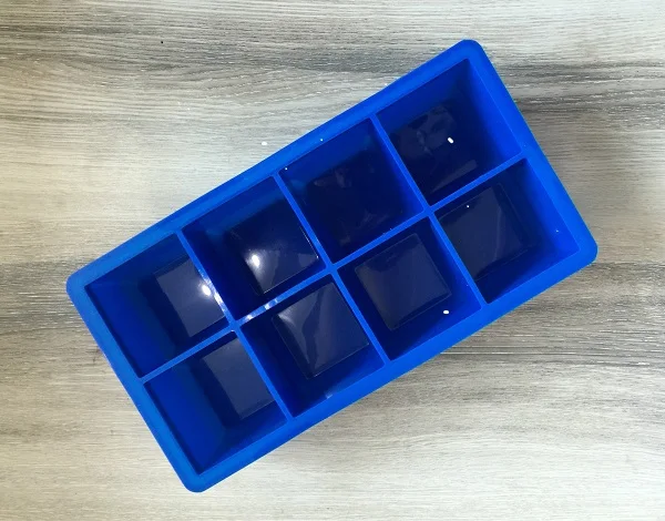royal blue 8 большой куб Гигантский Большой силиконовый кубик льда квадратный лоток плесень нетоксичный без запаха безопасное использование HG6973 HG12184-HG12187 - Цвет: royal blue