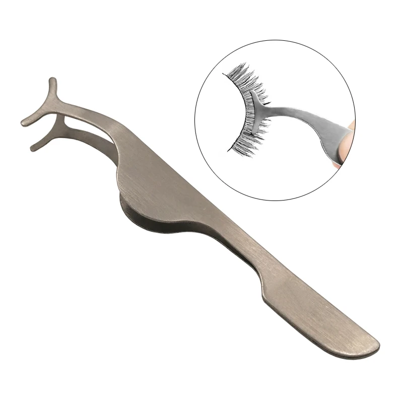 

Eyelash Tweezers False Eyelash Curler Stainless Steel Beauty Makeup Tools Multi Function Auxiliary Clip Make Up Kits Fast Ship