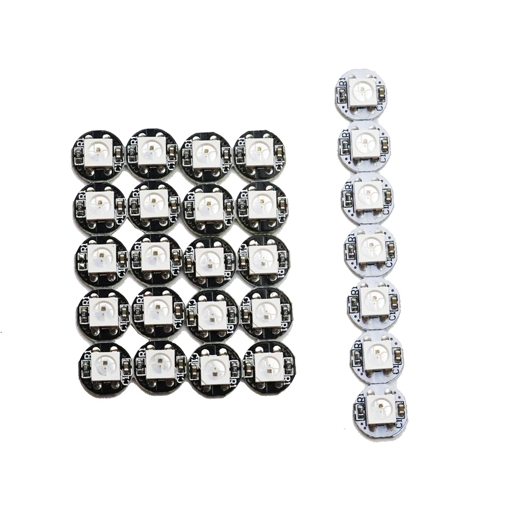 WS2812B WS2812 светодиодный чип 5 в Радиатор Черный Белый PCB 10 1000 шт./лот 4 Pin для 5050 RGB IC