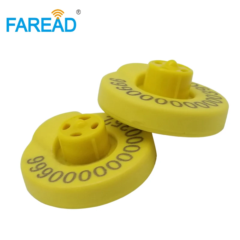 Ушная RFID-бирка x80pcs для отслеживания животных ISO11784 ISO11785 сертификация ICAR 134 2 кГц