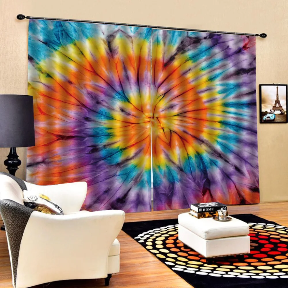 Современные шторы цветные Роскошные затемненные 3D оконные для гостиной спальни