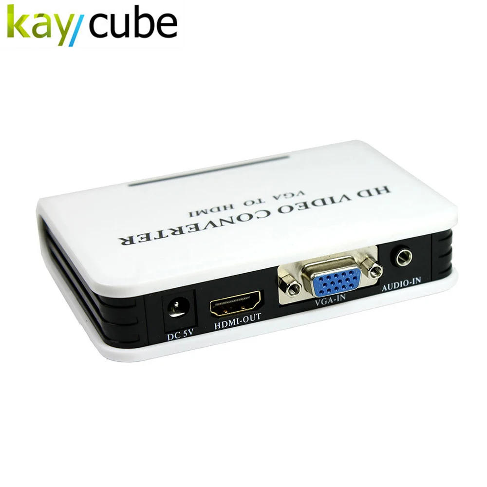 Kaycube аудио VGA к HDMI 1080P Full HD HDTV видео конвертер адаптер Коробка для ноутбука ПК|vga to|vga