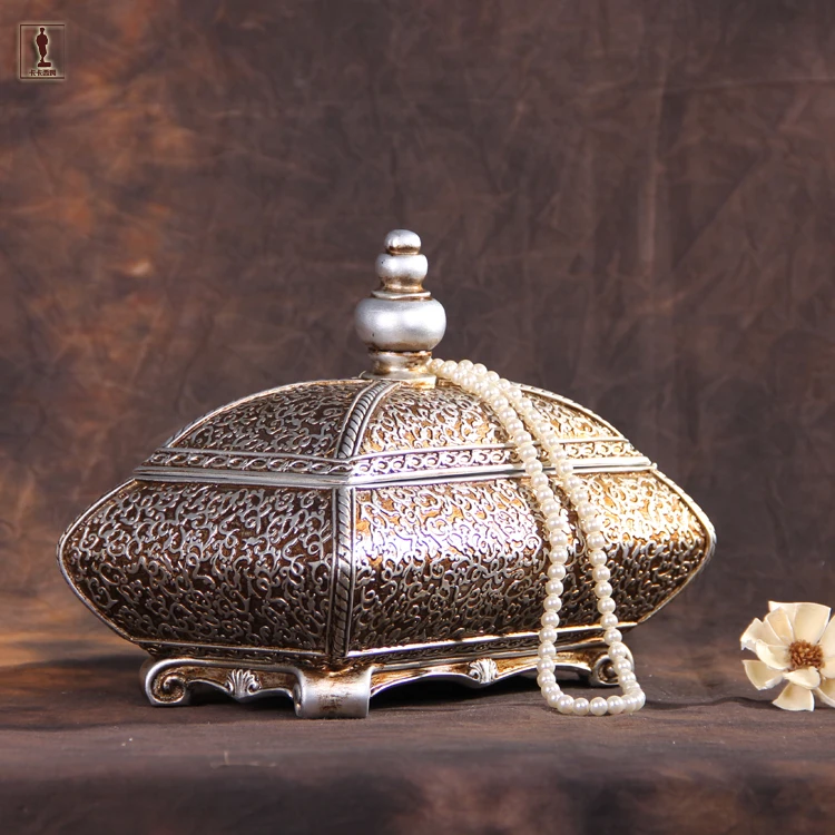 

Fashion vintage french royal home luxury accessories yarn jewelry box dresser decoration