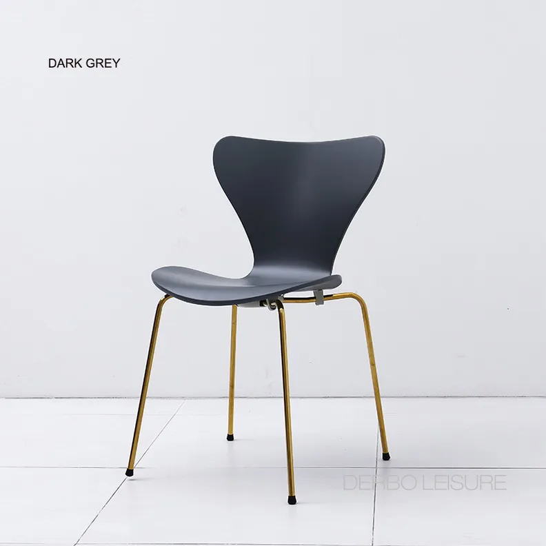 Dark Grey Современный классический дизайн роскошные золотые Цвет ногу модные популярные Обеденная мебель для отдыха исследование компьютера стека стул 1 шт - Цвет: Dark Grey