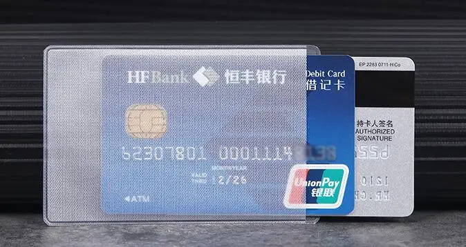 white Высокое качество ПВХ ID держатель для кредитных карт Прозрачный чехол для карт - Цвет: white