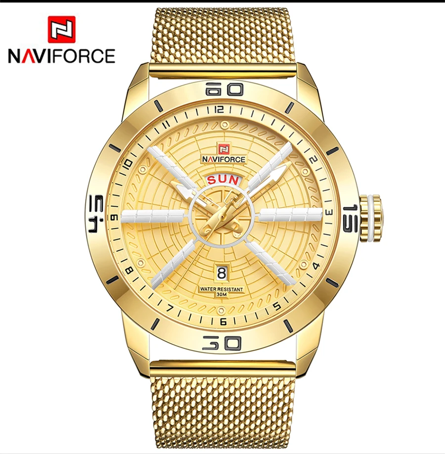 NAVIFORCE, мужские часы, кварцевые, с датой, нержавеющая сталь, водонепроницаемые часы, мужские, синие, люксовый бренд, мужские наручные часы, мужские часы