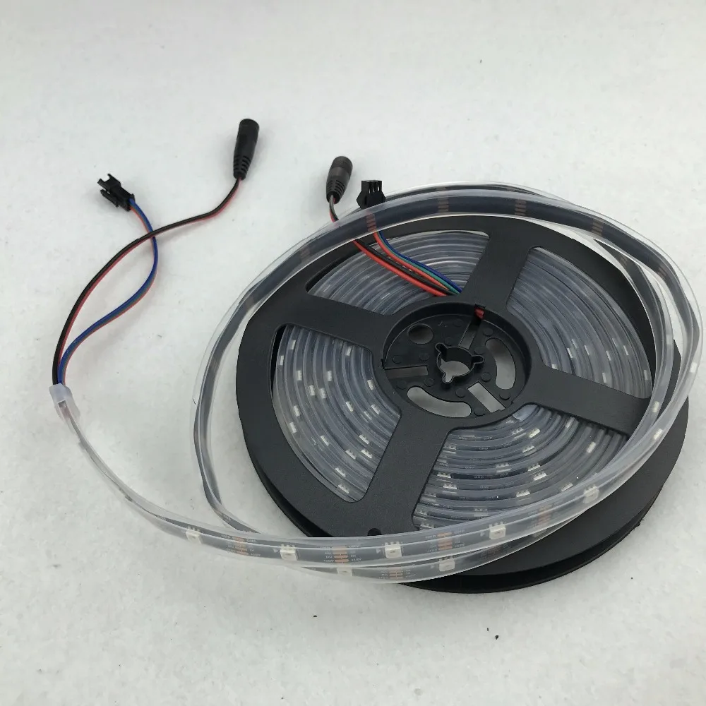 WS2815 DC12V прибор приемно-полноцветный RGB 5050 светодиодный полосы; 5 м/катушка; 30 светодиодный s/60 Светодиодный s/m/74 светодиодный s/m; белая/черная печатная плата; IP33/IP66 Номинальное