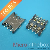 100pcslot nano sim card connector holder tray socket sim connector factory 6 pins for wearable device smart device