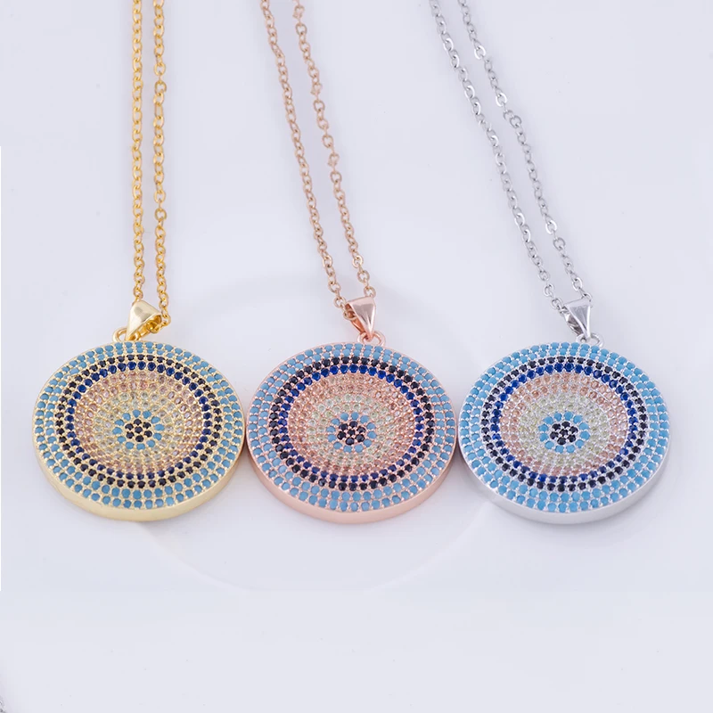 Роскошное ожерелье JUYA с разноцветным кулоном из фианита и кристаллов для женщин