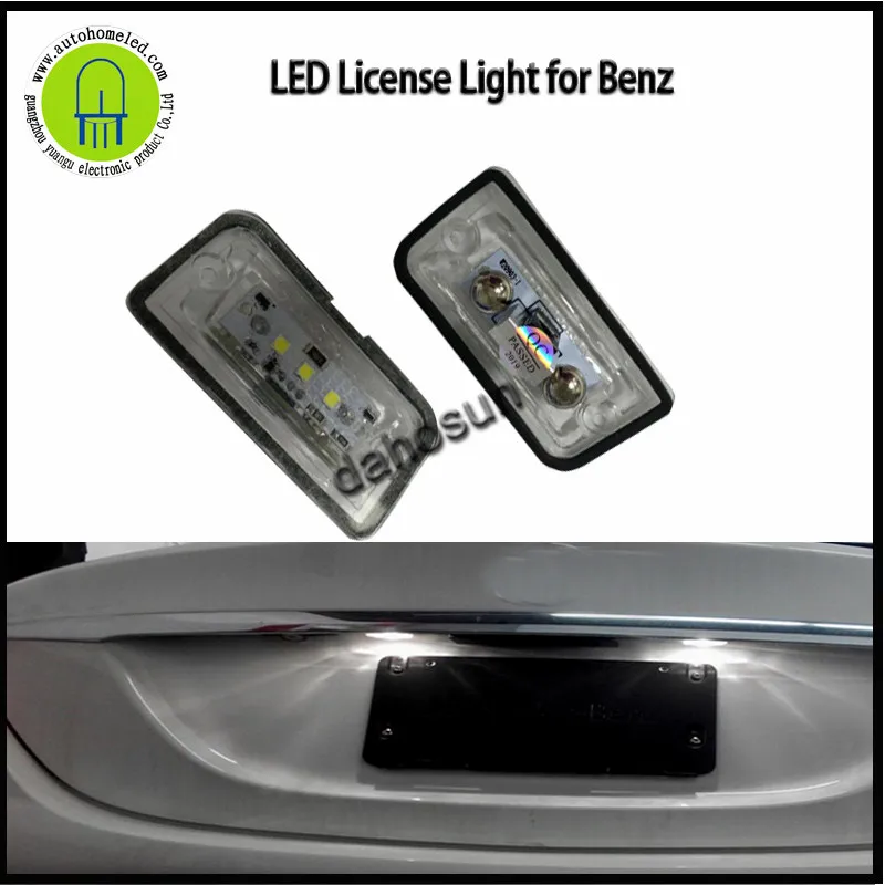 

2pcs Car Lights LED License Plate Light 6000K Super Bright Number Plate Lamp For Mercedes Benz C CLK W209 3RD SL R230 KB27