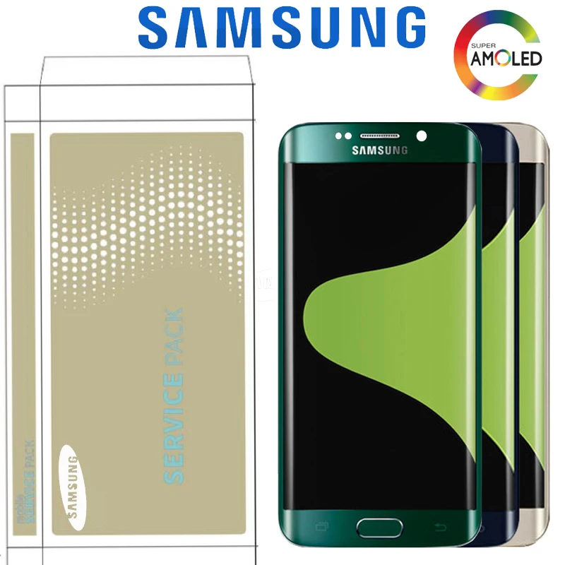 5.1'' Burn-Shadow Display For SAMSUNG Galaxy S6 Edge LCD G925 G925I G925F Touch Screen Digitizer With Frame Service Pack | Мобильные