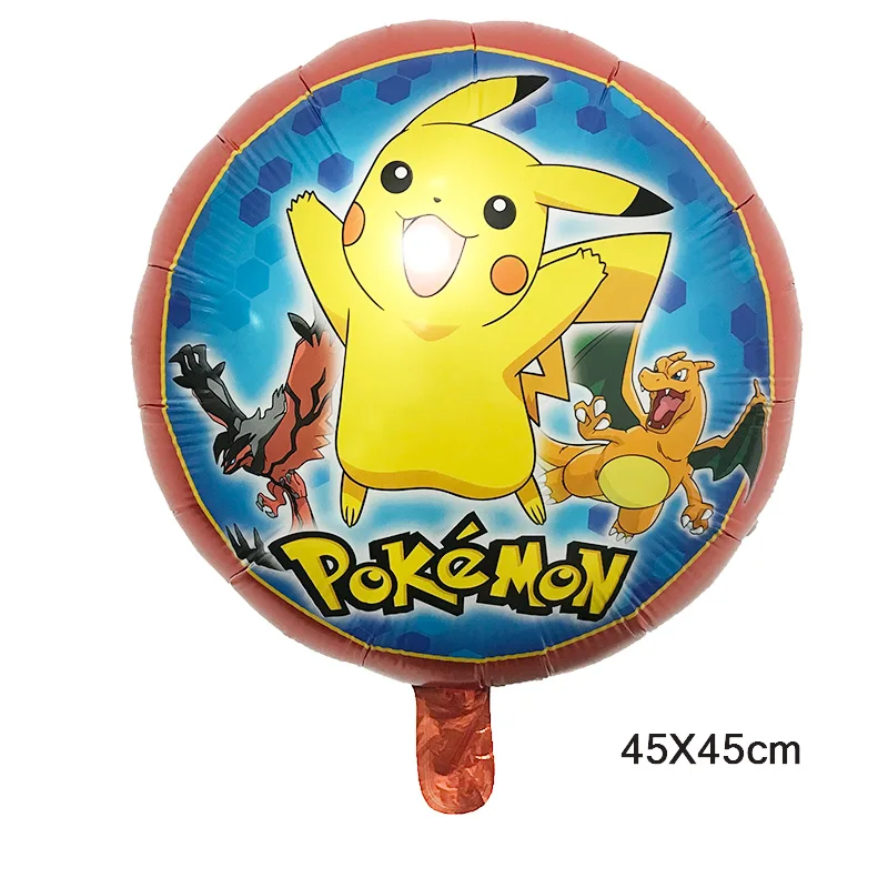 10 шт. 45X45 см мультфильм Пикачу из Pokemon Go foill воздушный шар для детского праздника в честь Дня Рождения украшения Детские шары Свадебные Воздушные шары шаровые