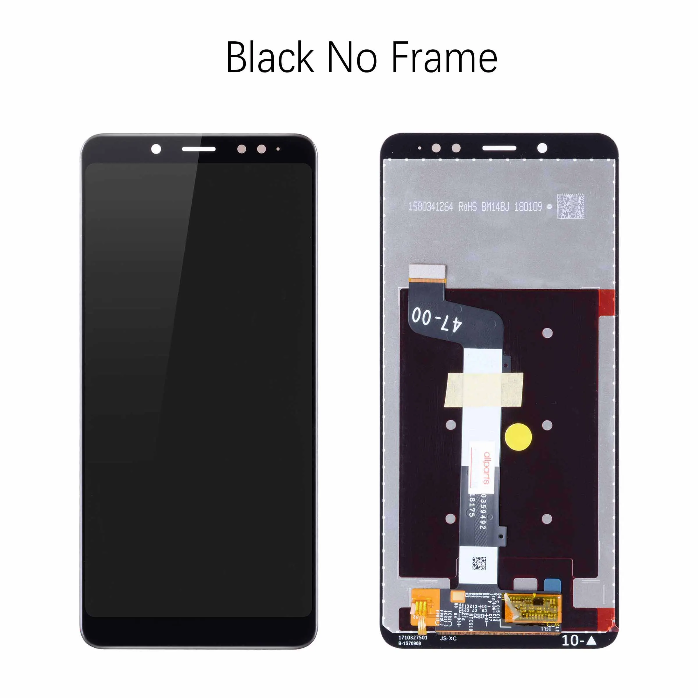 Black No Frame Дисплей для Xiaomi Redmi Note 5 Pro Prime LCD в сборе с тачскрином Oригинал 5.99'' черный белый - Цвет: Black No Frame