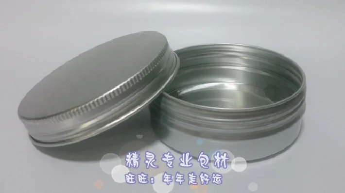 

60g Aluminum Cosmetic Jar Container Screw Thread 100pcs/lot 60ml Makeup Container Factory Wholesale