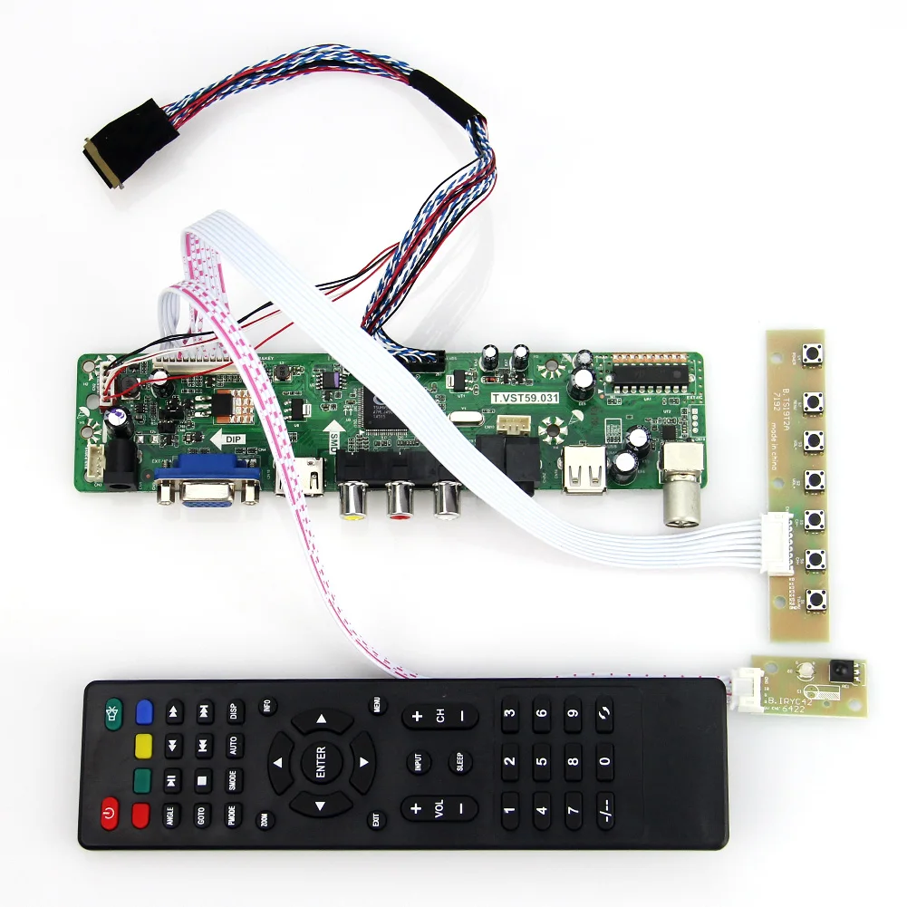 

LCD/LED Controller Driver Board (TV+HDMI+VGA+CVBS+USB) T.VST59.03 For B089AW01 V.1 LVDS Reuse Laptop 1024x600