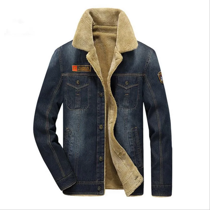 

New2022 Mens Rodeo Lined Denim Jackets New men jacket and coats Fashion mens jeans jacket Thicken warm winter outwear male M~4XL