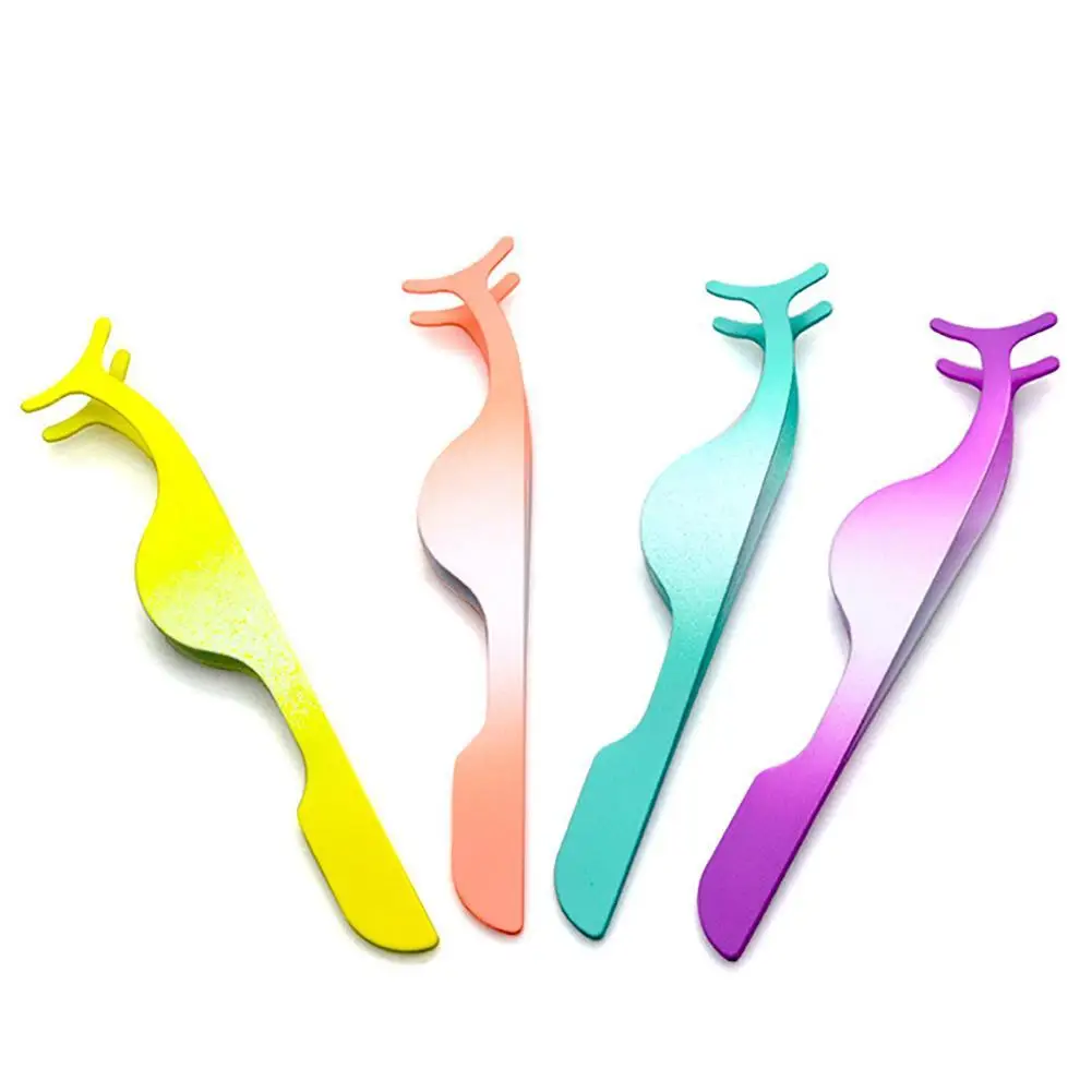 2018 False Eyelash Tweezers Fake Eye Lash Applicator Extension Curler Nipper Auxiliary Clip Clamp Makeup Forceps Tools | Красота и