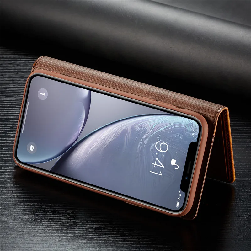 Luxury Leather Flip Case For iPhone 7 8 6 6s Plus Card Holder Cover X XS Max XR Silicone Phone Cases Bag Coque | Мобильные телефоны