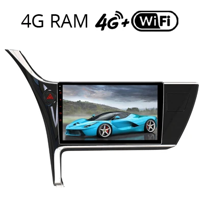 Corolla Left 4G Sinosmart Android 8,1 2Din ips/QLED 2.5D экран автомобильный gps радио навигации плеер для Защитные чехлы для сидений, сшитые специально для Toyota Corolla влево/вправо для вождения - Цвет: Corolla Left 4G