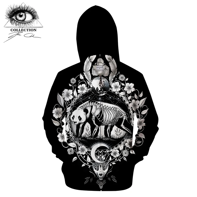 

Panda black By Pixie coldArt 3D Print Hoodies Men Women Casual Sweatshirt Tracksuit Hooded Brand Pullover ZipperJacket DropShip