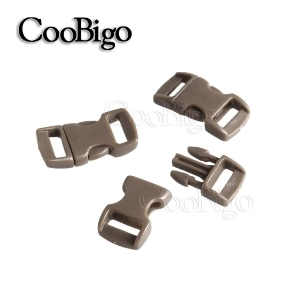 CoyoteBrown 50 шт. парашютный 550 шнур Паракорд Браслет цветной 3/" боковая пряжка изогнутый ошейник для домашних животных ремень для отдыха на природе DIY ремесло - Цвет: CoyoteBrown