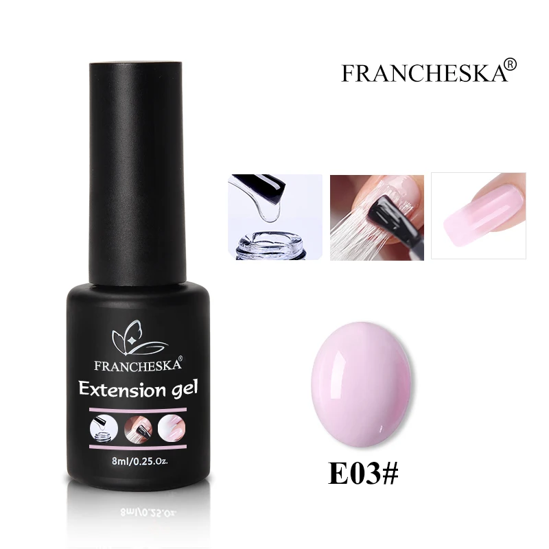 Extension gel E03 Стекловолокно для ногтей Быстрый Строитель с гель продлевающий половой акт стекловолокно ногтей Спа Набор для ногтей 0,5 м/1 м/1,5 м/2 м формы инструменты - Цвет: Extension gel E03