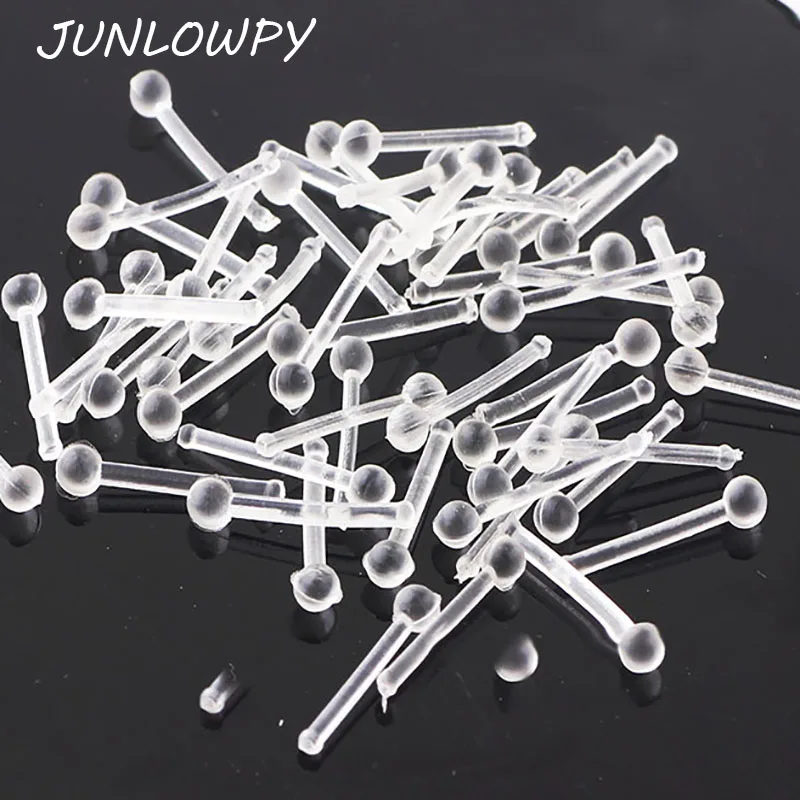 JUNLOWPY партия 50 шт. кольца-фиксаторы для носа шпильки скрытия пирсинга био гибкий
