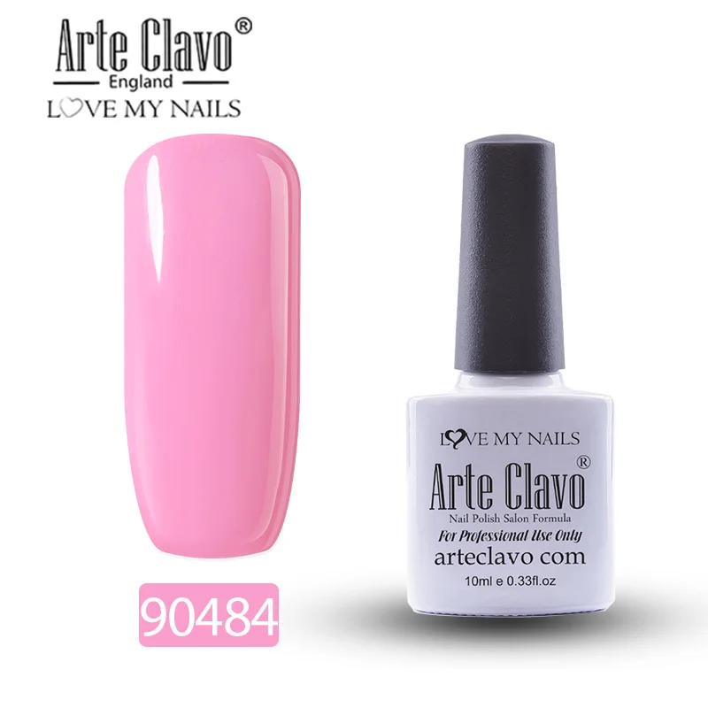 90484 Arte Clavo чистый цвет УФ-набор гель-лаков для ногтей для маникюра Гель-лак Полупостоянный УФ замочить от желлак белый Hybird Nails Art - Цвет: 90484