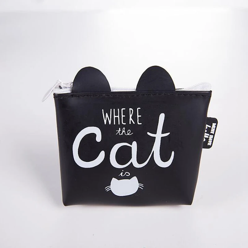 

Dropshipping Cat Coin Purses Holder Women Mini Silica Gel Change Wallet Girl Kids Money Bag Coin Bag Children Kid Zipper Small