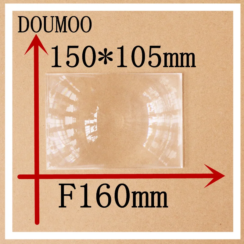 5 pcs / lot  size 150*105 MM Focal length 160 mm Acrylic fresnel Lens Rectangle Concentrated amplification fresnel lens solar