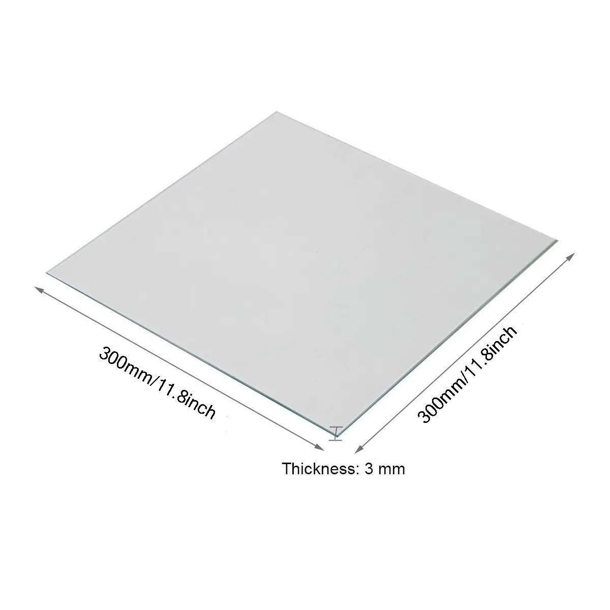 3D принтер боросиликатное стекло пластина 300x300x3 мм для CR 10 10S S3 принтер|Детали и