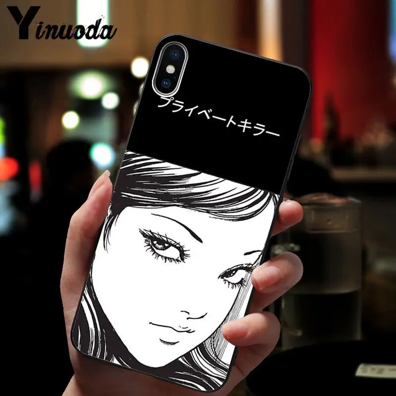 11pro MAX kawaki Tomie черный мягкий силиконовый чехол для телефона из ТПУ Apple iPhone 8 7 6 6S Plus X