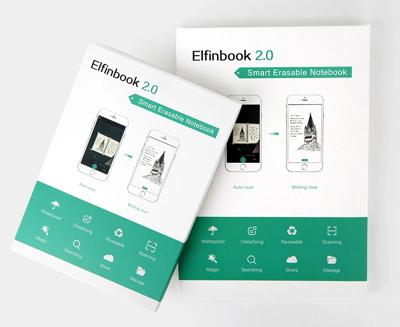 Elfinbook 2 спиральная микроволновая печь стираемая многоразовая умная записная книжка формата A5 B5 для школьных офисных принадлежностей подключение приложения