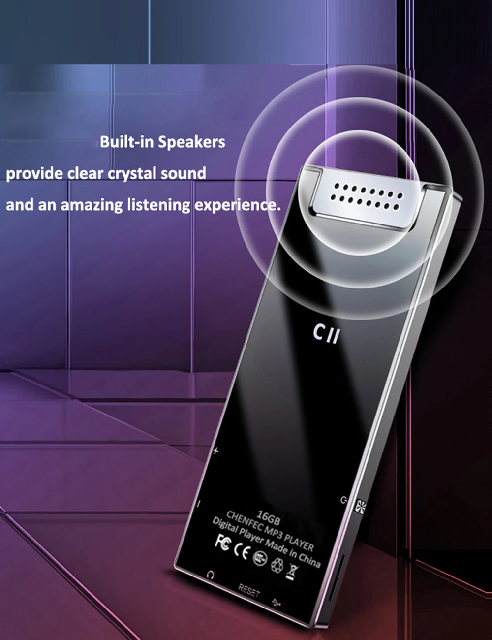 HIFI музыкальный MP3 плеер без потерь с Bluetooth 2," TFT цветной экран Встроенный динамик MP3 Поддержка TF карты до 128G