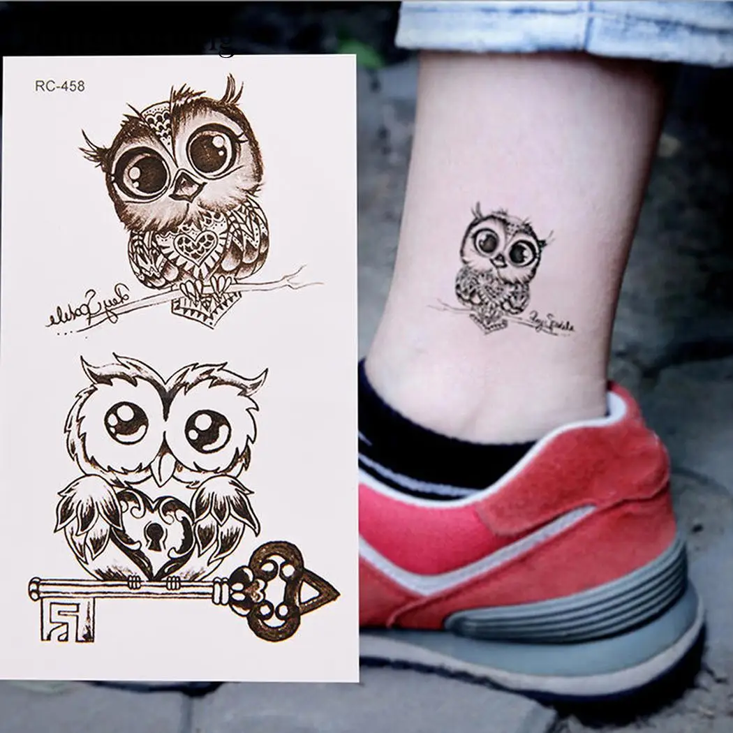 Men Teens Guys New Women Waterproof Owl-shaped Tattoo Stickers for Arms Shoulders Chest | Красота и здоровье