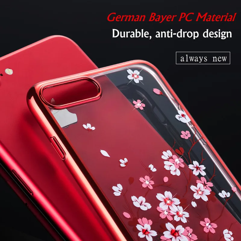 KINGXBAR for iPhone 8 7 Plus Cover Luxury Phone Case Crystals from Swarovski Woman Hard |