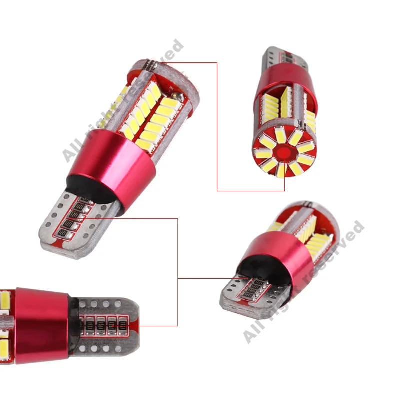 10 шт. t10 194 w5w 4014 чипы 57 smd СВЕТОДИОДНЫЙ canbus OBC безотказные огни чистый белый