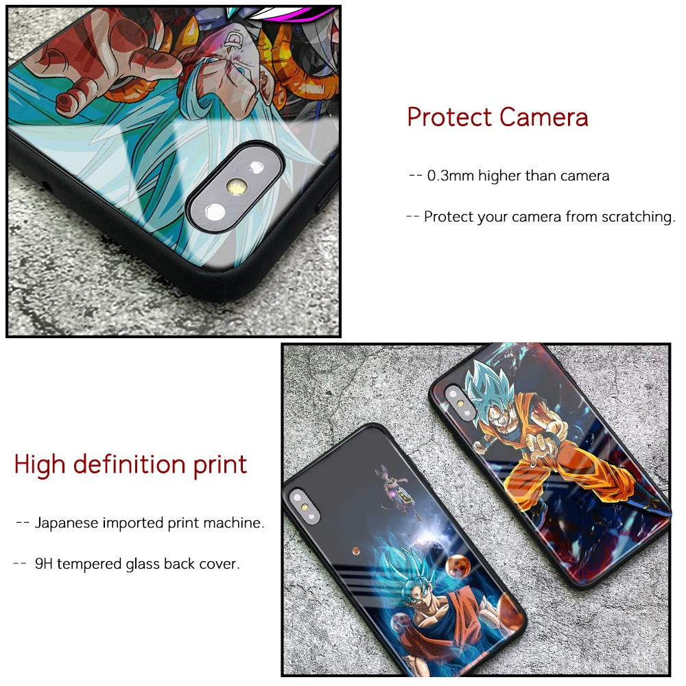 FinderCase для iphone XS MAX Case Dragon Ball Z Super Saiyan стеклянный чехол Чехол для iphone 6 6S 7 8 plus X XR XS MAX 11 pro max