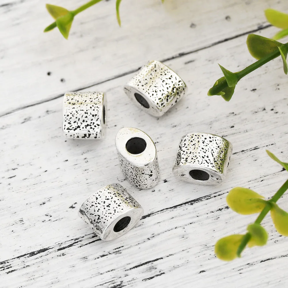 DoreenBeads сплав на основе цинка серебряные цветные разделительные шарики овальная