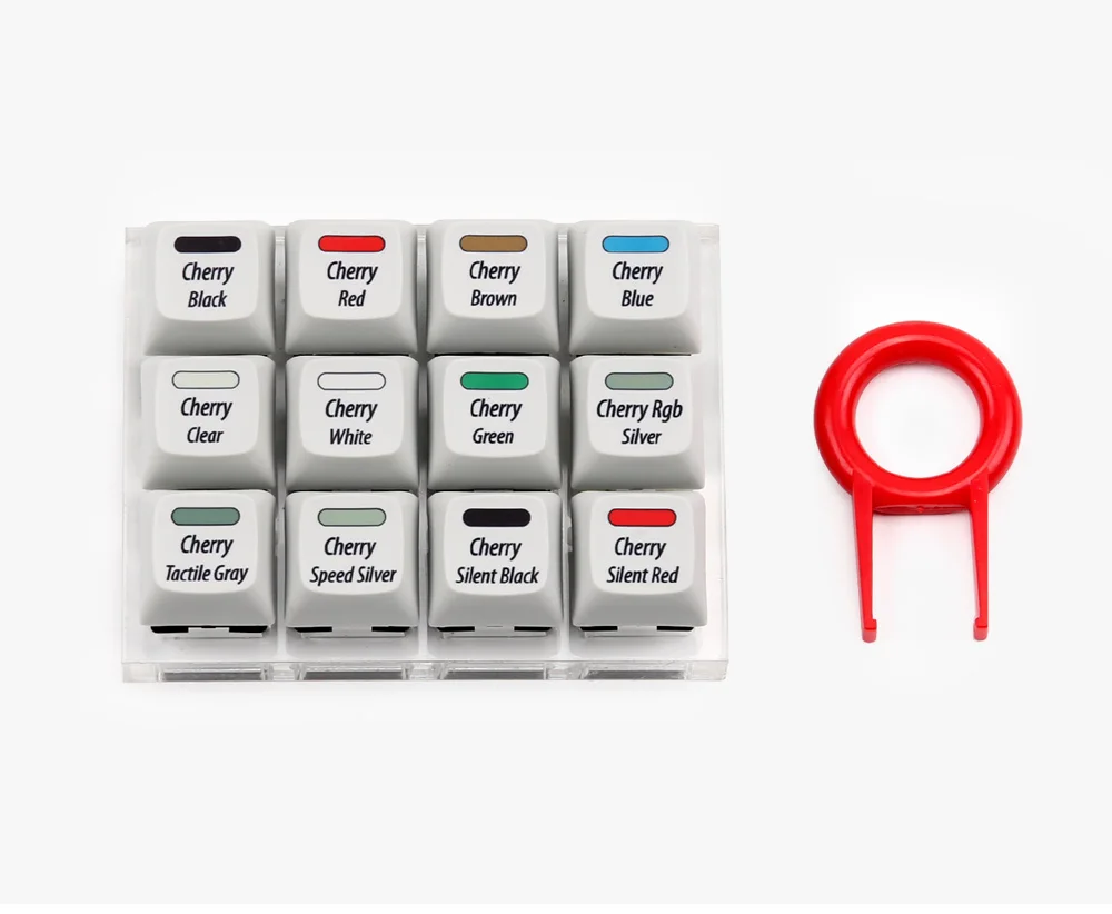 Cherry 12 переключатели тестер с XDA Dye-sub keycaps содержит Cherry mx/Silent red black/speed Silver/RGB Серебристые переключатели