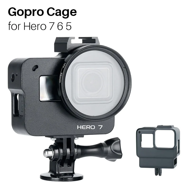 Защитная рамка для камеры Gopro Cage Hero 7 6 5 с фильтром аксессуары экшн горячим