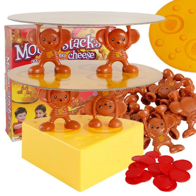 Забавная мышь стеки Сырная башня балансирующая игра для детей отличная семейная